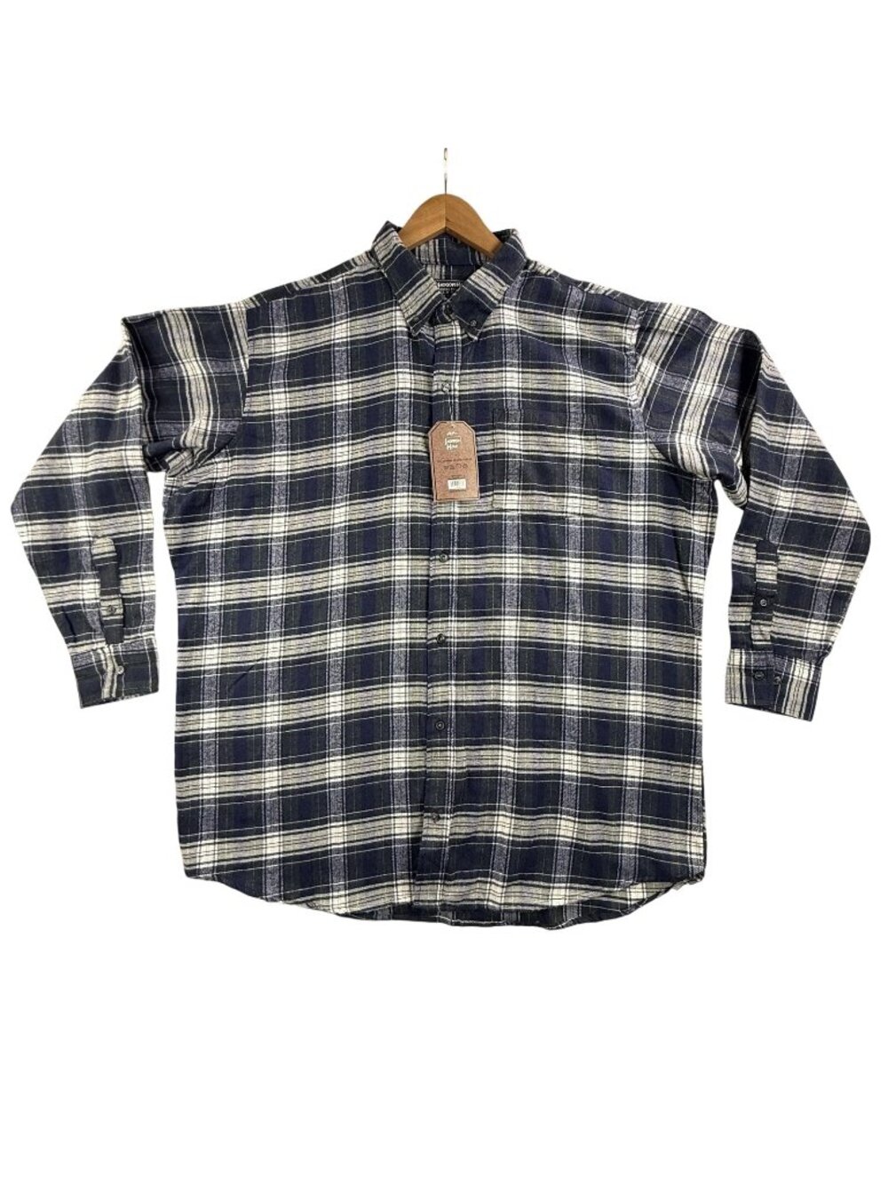 Jackson Hole Shirt Mens 3XL Blue Plaid Long Sleeve Flannel Button Up Casual New